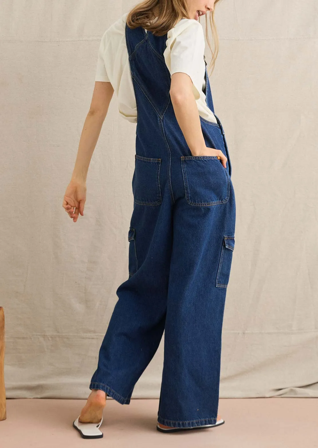 Rhythm Women's Charlie Wide Leg Cargo Overall Jumpsuit sold by Prfo product image thumbnail 3