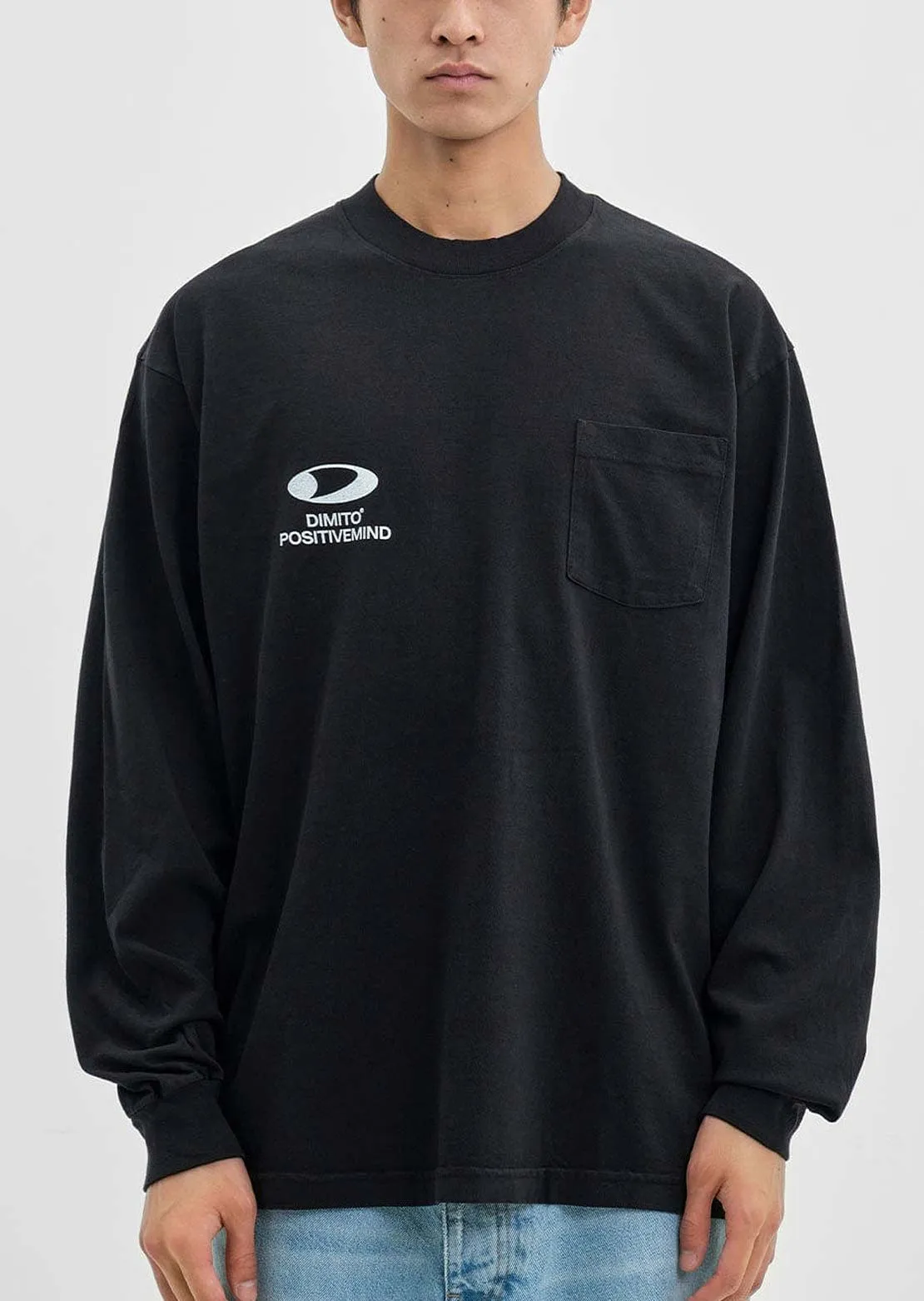 Dimito Unisex Circle Big Logo Pocket LSV GD 6.5oz Long Sleeve sold by Prfo product image thumbnail 3