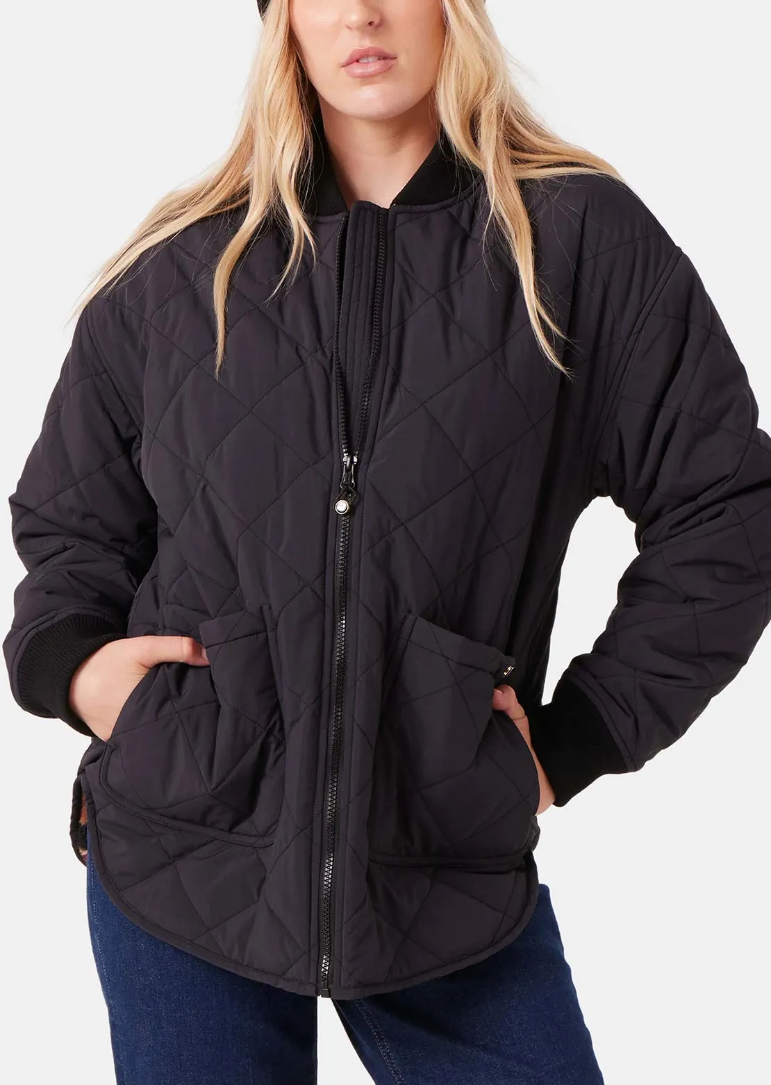 Roxy Women's Aurora Quilted Bomber Shacket sold by Prfo