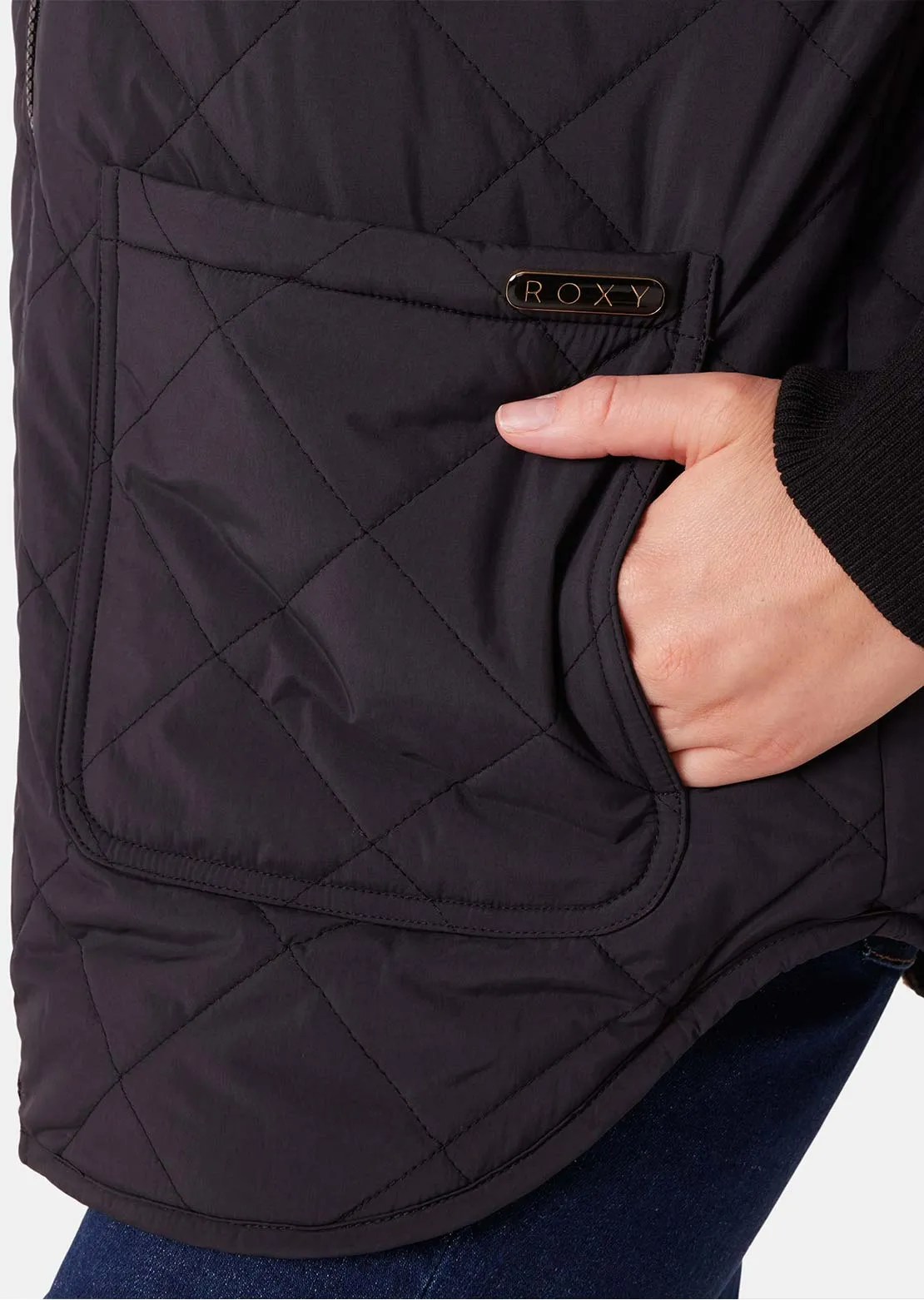 Roxy Women's Aurora Quilted Bomber Shacket sold by Prfo product image thumbnail 5