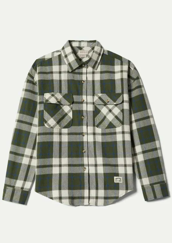 Brixton Women's Bowery Vintage Long Sleeve Button Up Shirt sold by Prfo