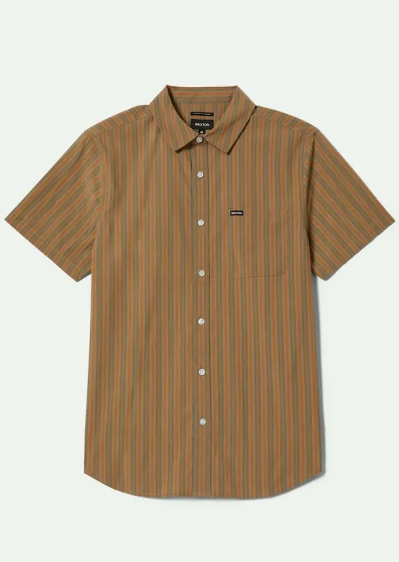 Brixton Men's Charter Stripe Woven Button Up Shirt sold by Prfo