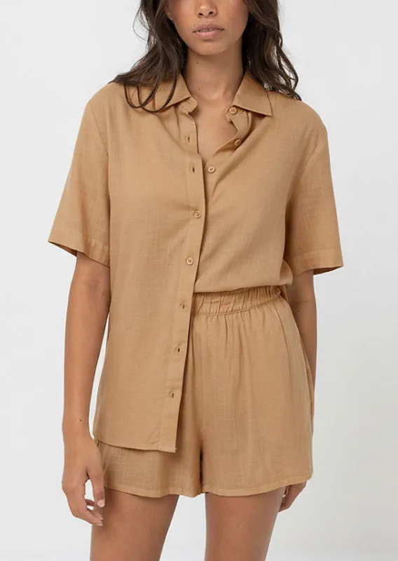 Rhythm Women's Classic Lounge Button Up Shirt sold by Prfo