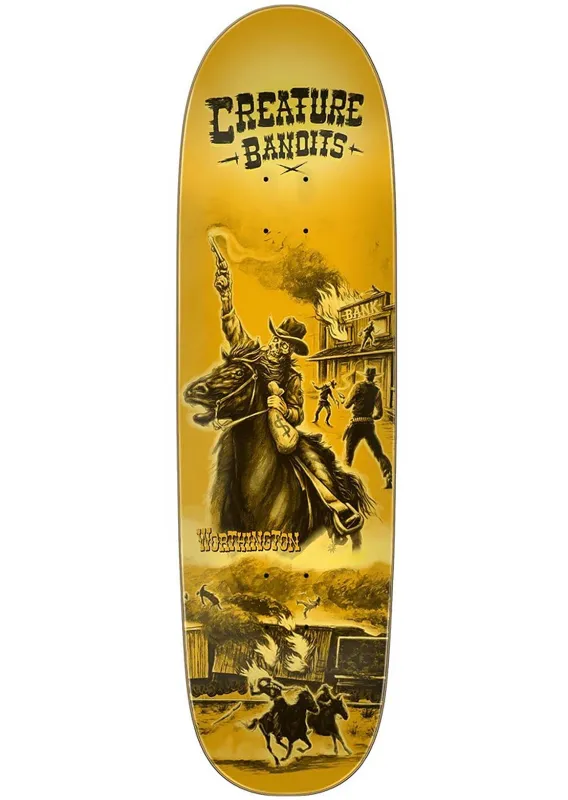 Creature Pro Worthington Bandits Skateboard Deck made by Prfo