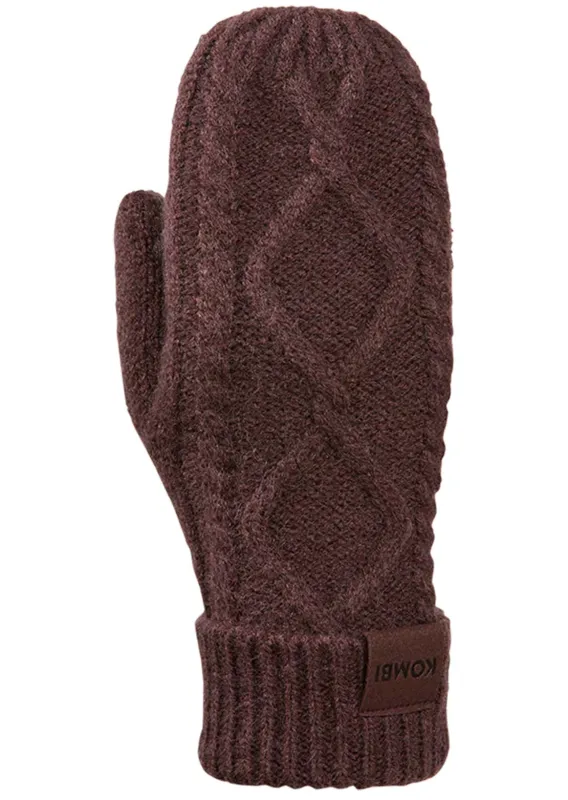 Kombi Women's Cable Mitts made by KOMBI