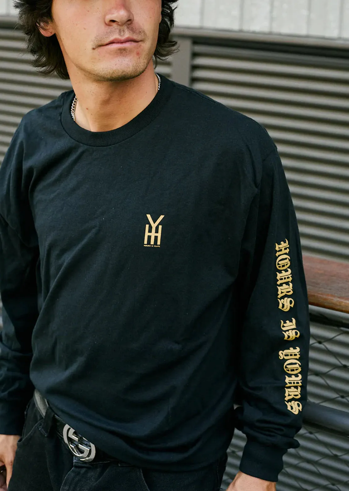 Hours Is Yours Men's Old E Long Sleeve sold by Prfo product image thumbnail 2