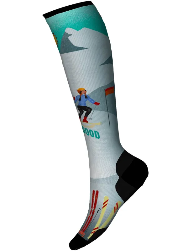 Smartwool Women's Ski Targeted Cushion Snow Bunny Print OTC Socks sold by Prfo