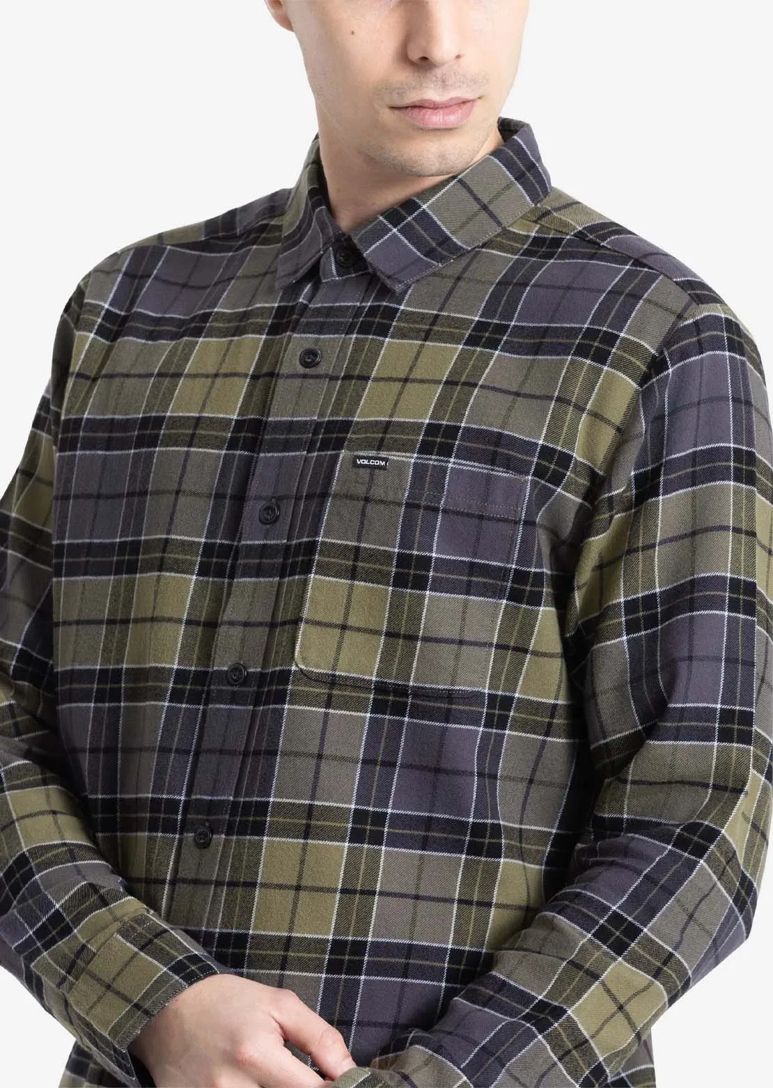 Volcom Men's Caden Plaid Long Sleeve Button Up Shirt sold by Prfo product image thumbnail 2