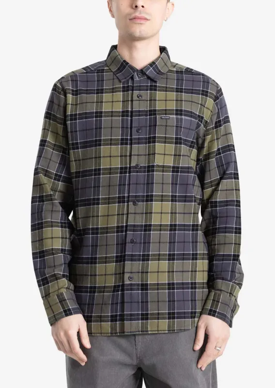 Volcom Men's Caden Plaid Long Sleeve Button Up Shirt sold by Prfo