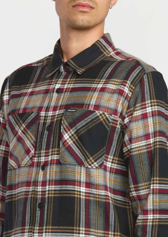 Volcom Men's Netastone Flannel Long Sleeve Button Up Shirt sold by Prfo