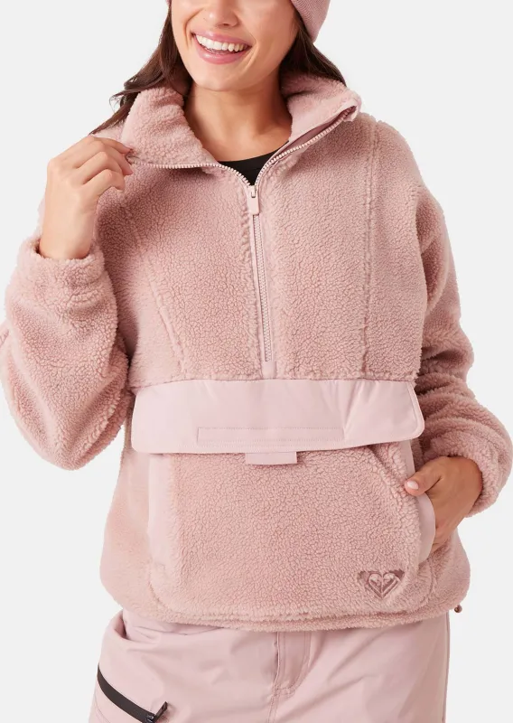 Roxy Women's Rita Half Zip Sherpa Anorak Jacket made by Roxy