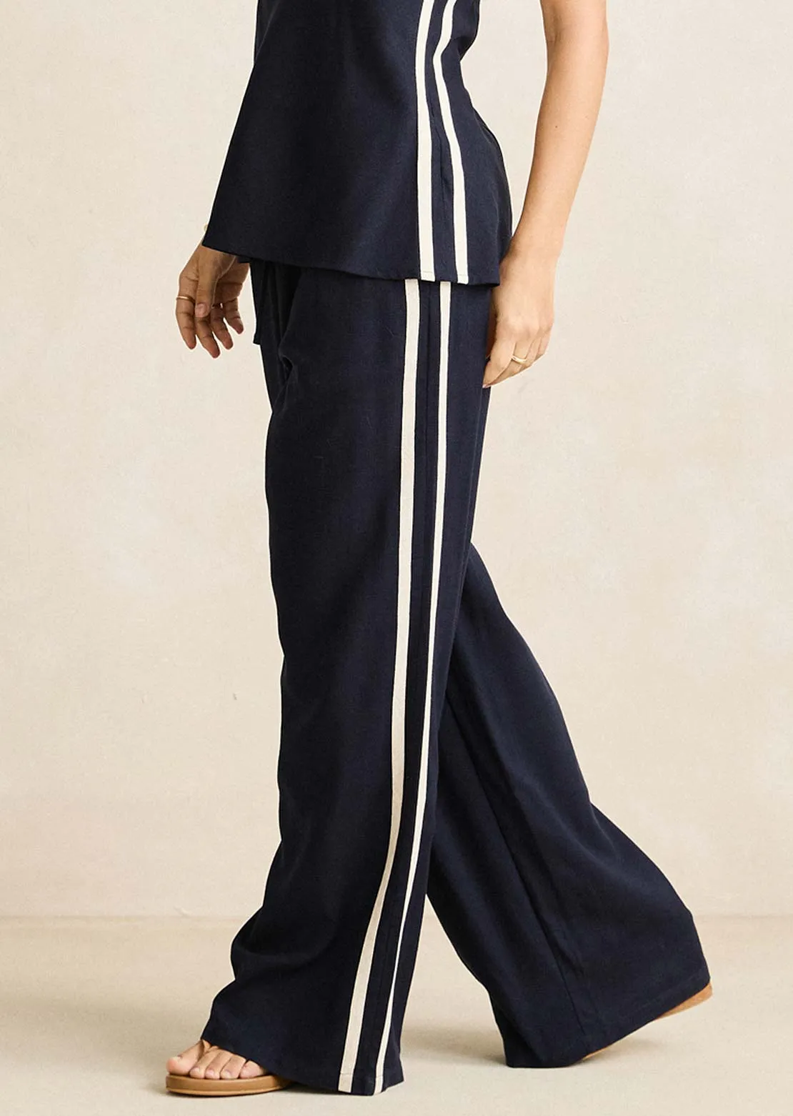 Rhythm Women's Contrast Linen Track Pants sold by Prfo product image thumbnail 2