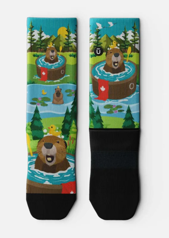 Outway Unisex Bubbly Beaver Crew Socks sold by Prfo