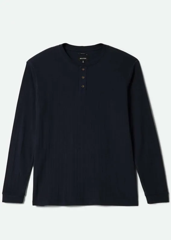 Brixton Men's Vintage Ribbed Henley Long Sleeve made by Brixton