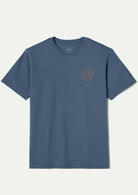 Brixton Men's Crest II Standard T-Shirt sold by Prfo
