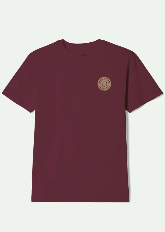 Brixton Men's Crest II Standard T-Shirt sold by Prfo