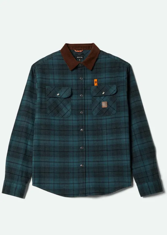 Brixton Men's Builders Bowery Performance Flannel Button Up Shirt made by Brixton