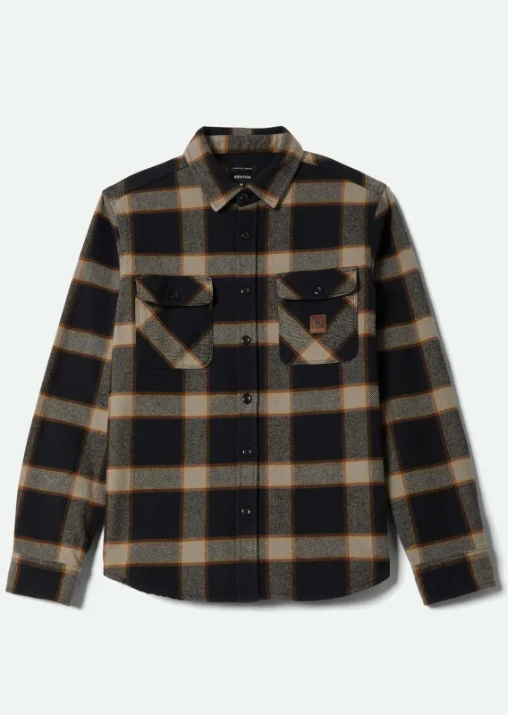 Brixton Men's Bowery Heavy Weight Long Sleeve Flannel Button Up Shirt made by Brixton