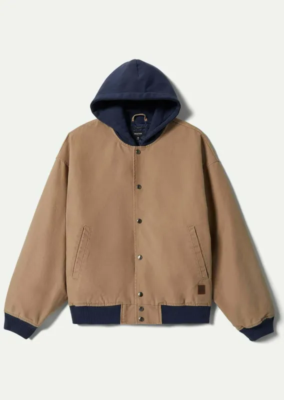 Brixton Men's Canvas Hooded Bomber Jacket made by Brixton