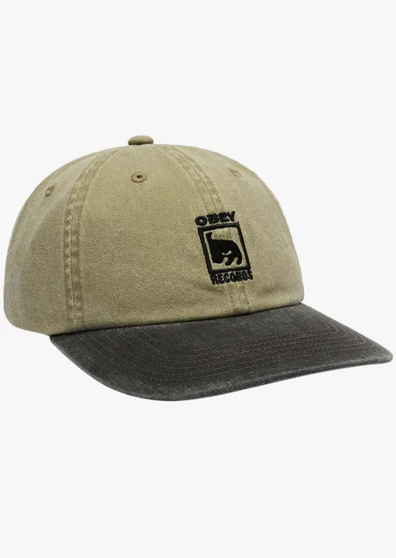 Obey Men's Pigment Records 6 Panel Velcro Back Cap sold by Prfo