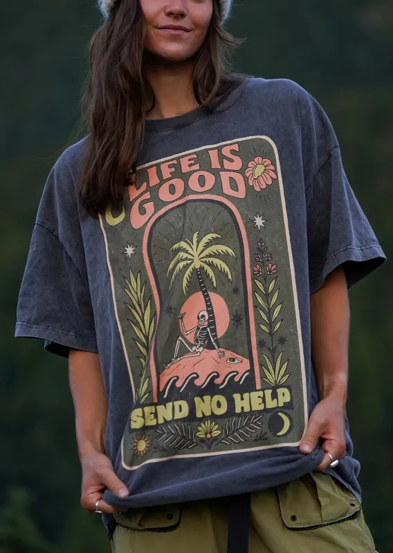 Notice The Reckless Women’s Send No Help Oversized T-Shirt sold by Prfo