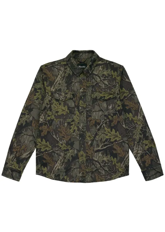 Hooké Men's Forest Camo Flannel Button Up Shirt made by Hooke