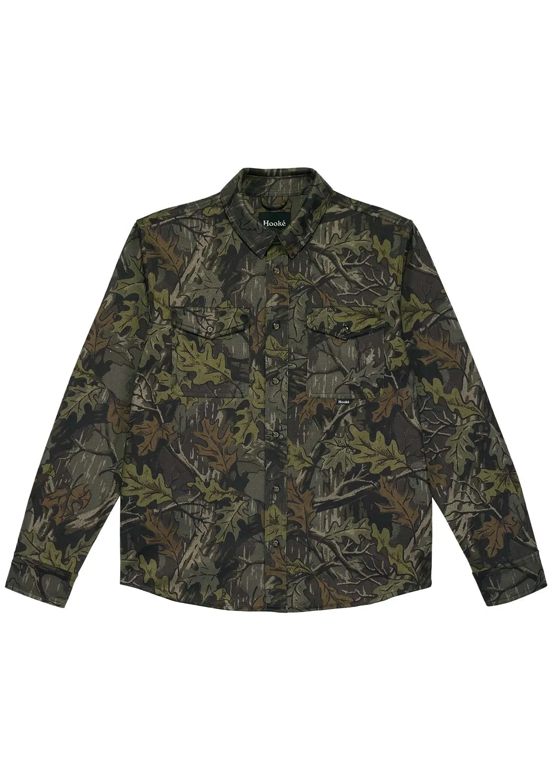 Hooké Men's Forest Camo Flannel Button Up Shirt sold by Prfo
