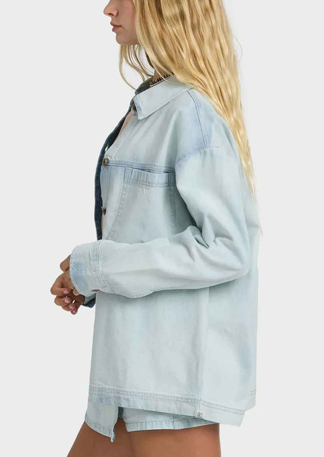 Billabong Women's Jade Saltwashed Woven Button Up Shirt sold by Prfo product image thumbnail 2