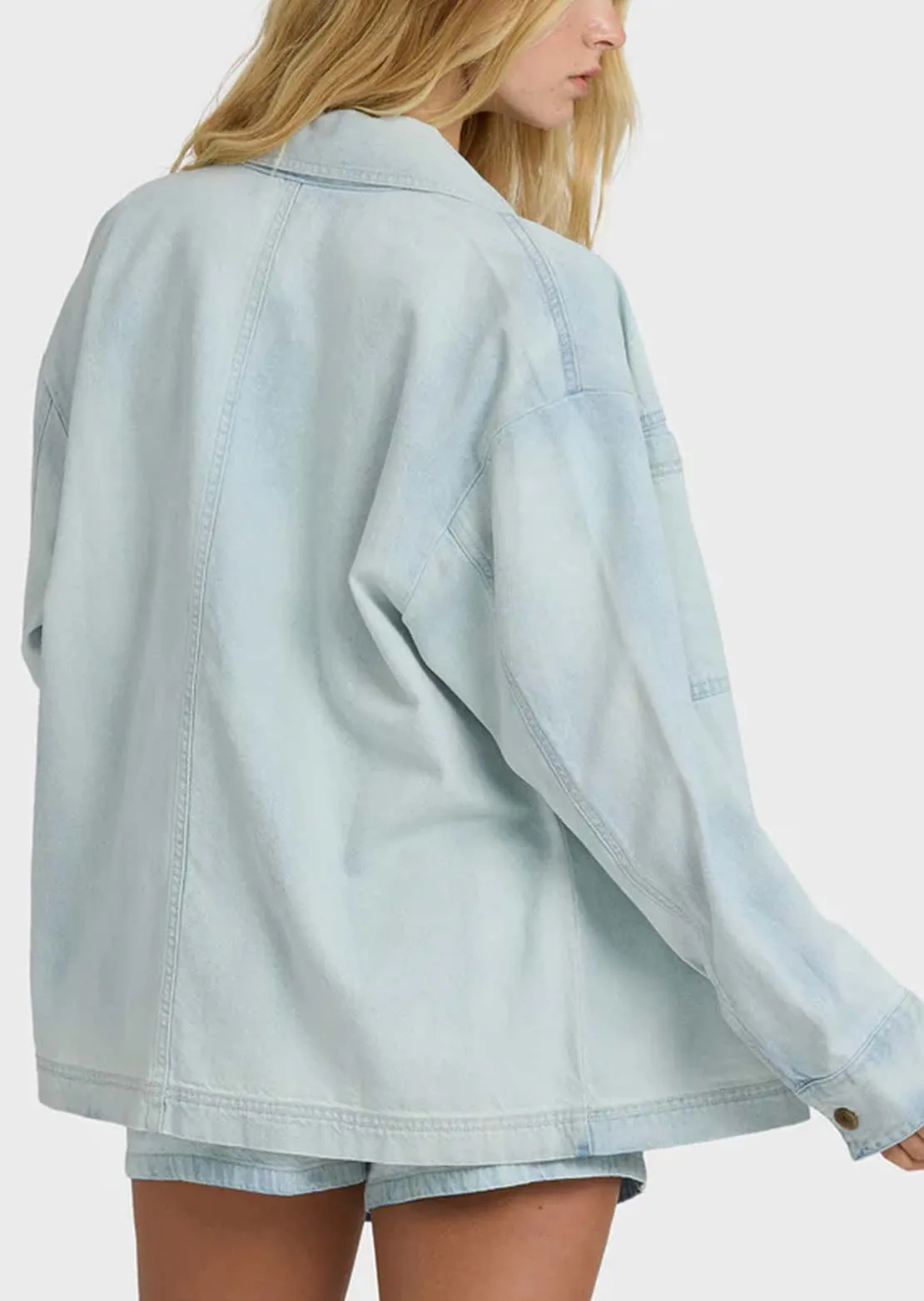 Billabong Women's Jade Saltwashed Woven Button Up Shirt sold by Prfo product image thumbnail 3