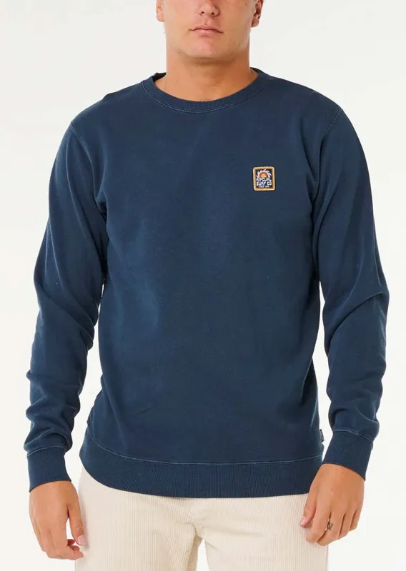 Rip Curl Men's Pacific Rinse Patch Crew Longsleeve made by Ripcurl