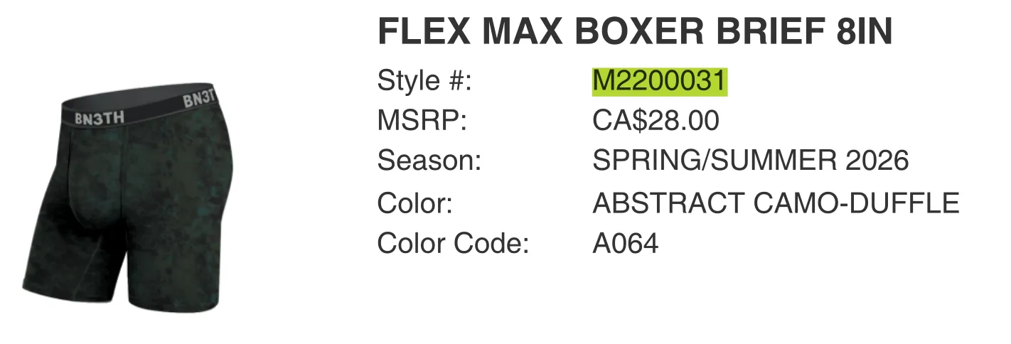 BN3TH Men's Flex Max 8" Brief Boxers sold by Prfo