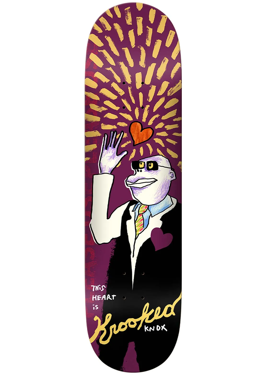 Krooked Unisex Knox This Heart Skateboard Deck sold by Prfo
