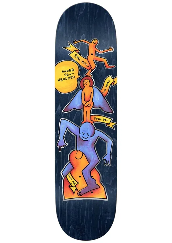 Krooked Unisex Manderson Stack Skateboard Deck made by Prfo