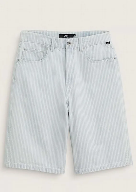 Vans Men's Check-5 Baggy Striped Denim Shorts made by Vans