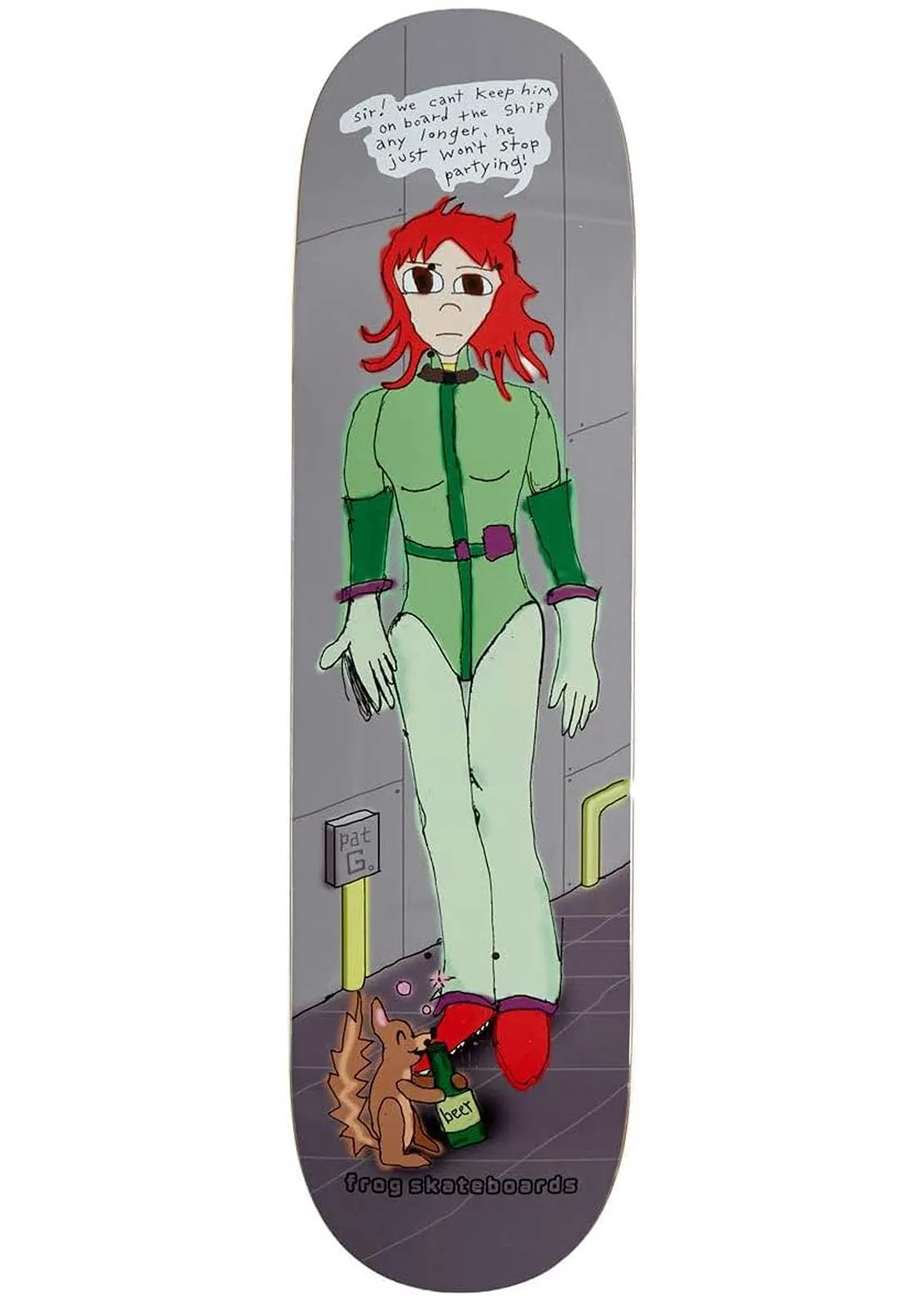 Frog Unisex Party Squirrel Pat G Skateboard Deck sold by Prfo