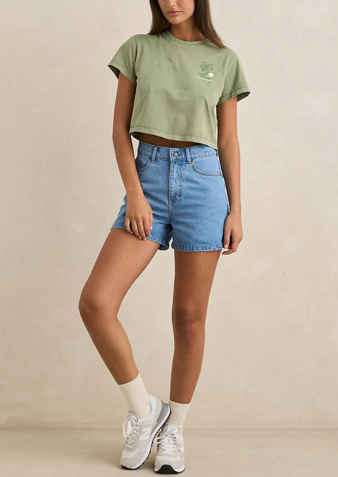 Rhythm Women's Island Crop Crew T-Shirt sold by Prfo product image thumbnail 3