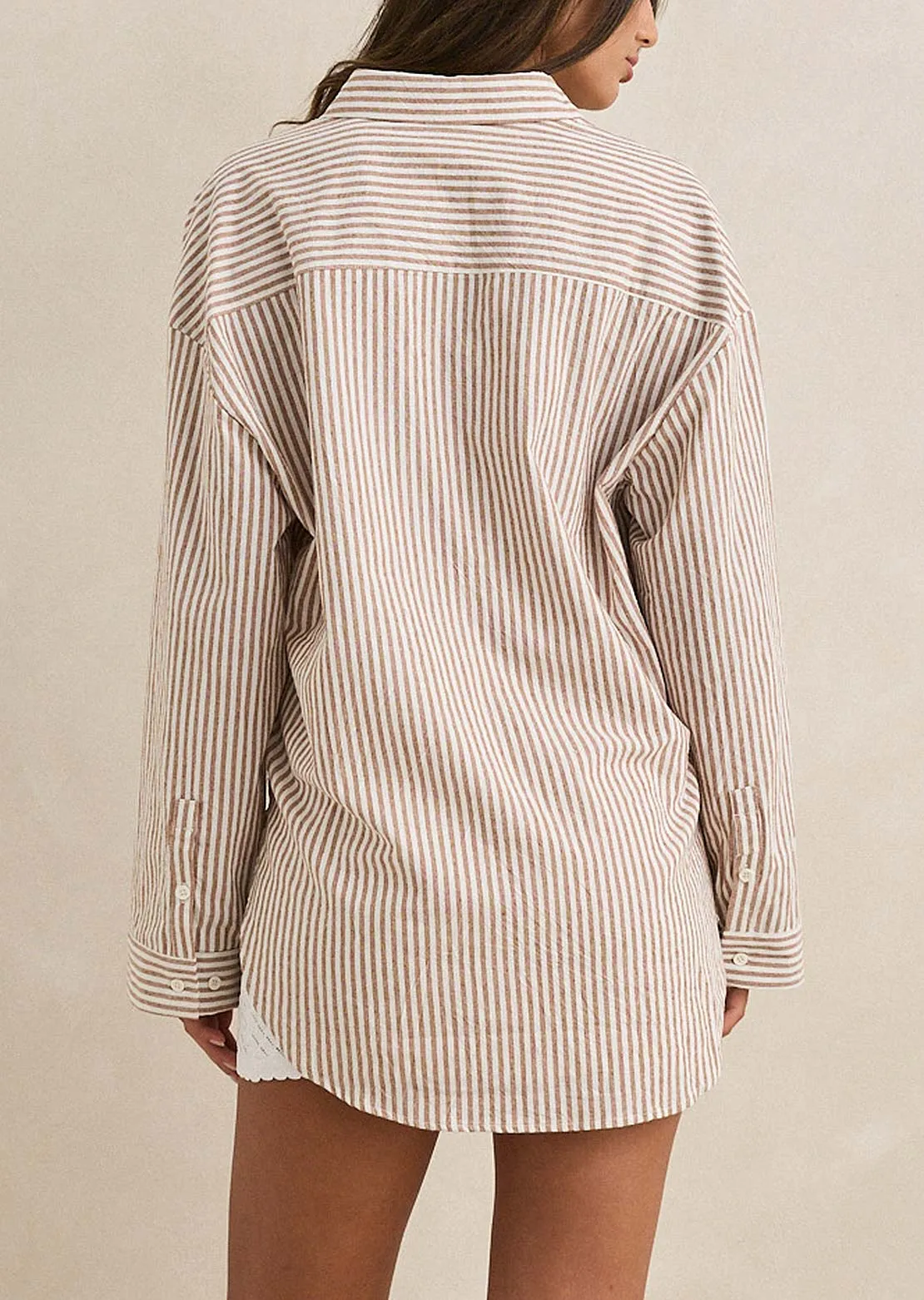 Rhythm Women's Valley Stripe Oversized Button Up Shirt sold by Prfo product image thumbnail 2