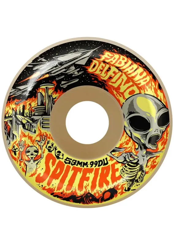 Spitfire Unisex Fabiana Invasion F4 99 Conical Full Skateboard Wheels made by Spitfire
