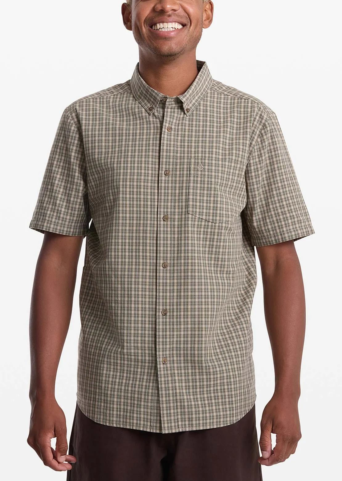Volcom Men's Brewster Button Up Shirt sold by Prfo