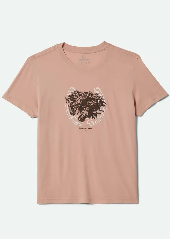 Brixton Women's Pony Club Slim Crew T-Shirt made by Brixton