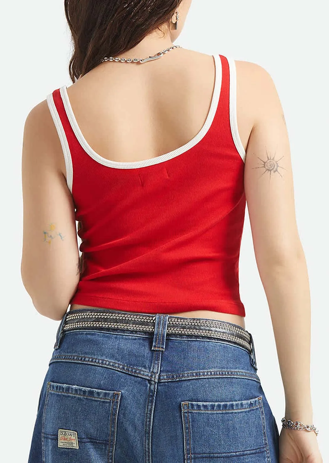 Brixton Women's I'm With The Band Ringer A-Tank sold by Prfo product image thumbnail 4