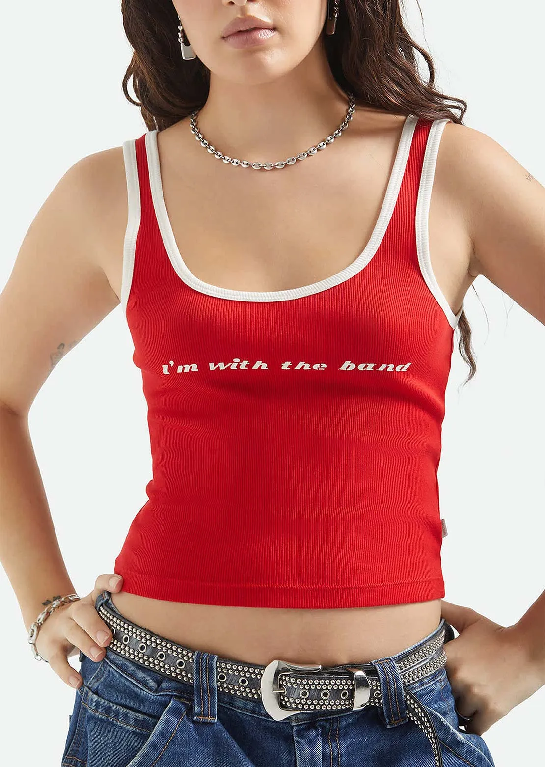 Brixton Women's I'm With The Band Ringer A-Tank sold by Prfo product image thumbnail 5