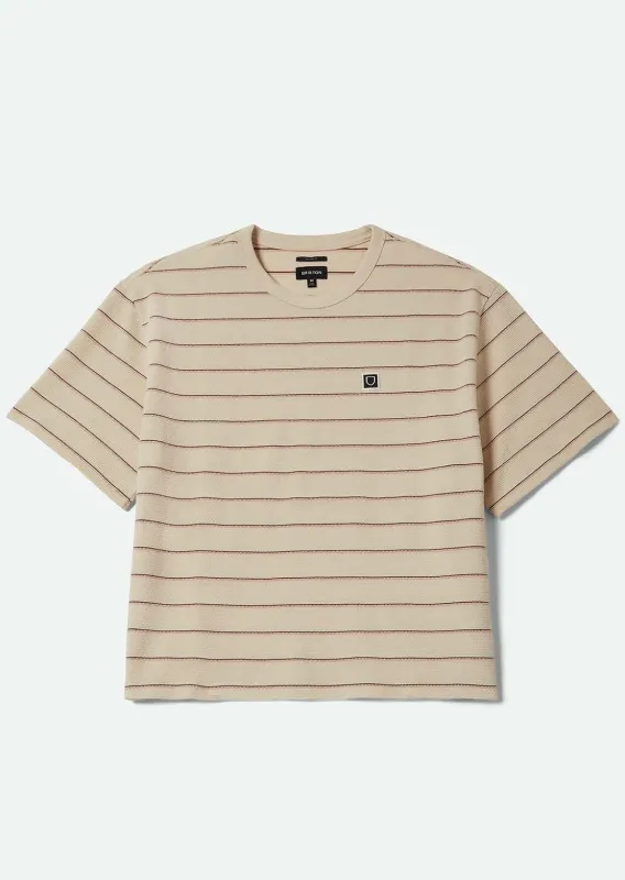 Brixton Men's Shield Pique Boxy Knit T-Shirt made by Brixton