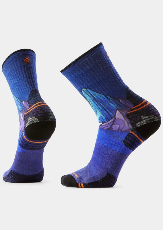 Smartwool Unisex Hike Targeted Cushion Mountain Myth Print Crew Socks made by Smartwool