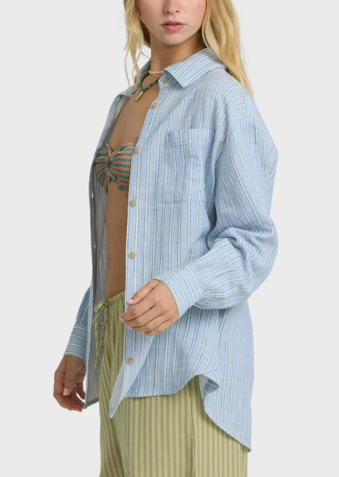 Billabong Women's Wanderer Printed Woven Button Up Shirt sold by Prfo product image thumbnail 2