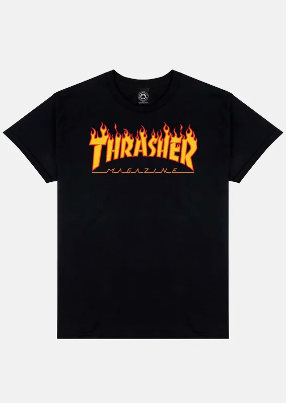 Thrasher Men's Flame Logo T-Shirt made by Thrasher