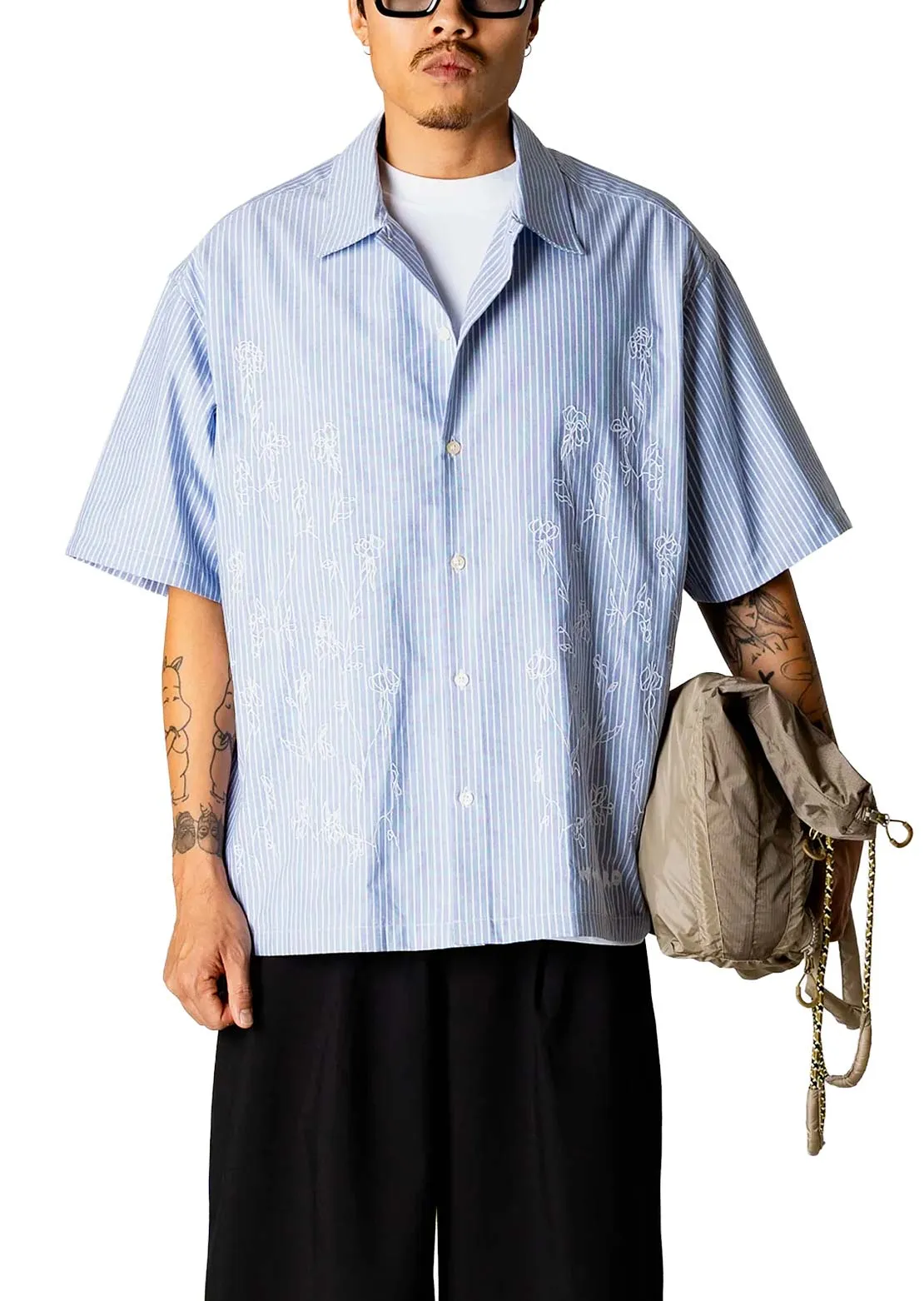 Woodbird Men's Wang Oxford Flower Button Up Shirt sold by Prfo product image thumbnail 3