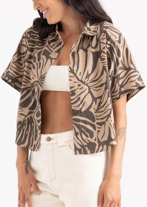 Roark Women's Bless Up Camp Button Up Shirt made by Roark
