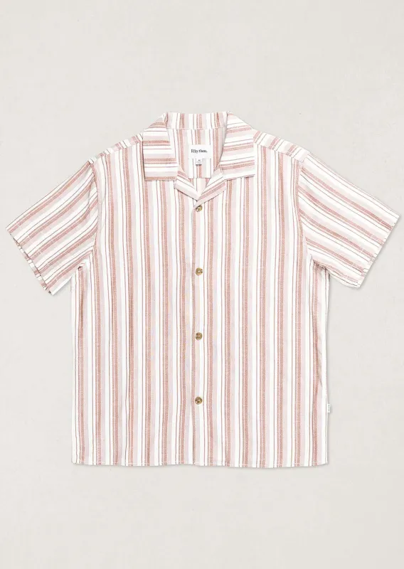 Rhythm Men's Vacation Stripe Button Up Shirt made by Rhythm.