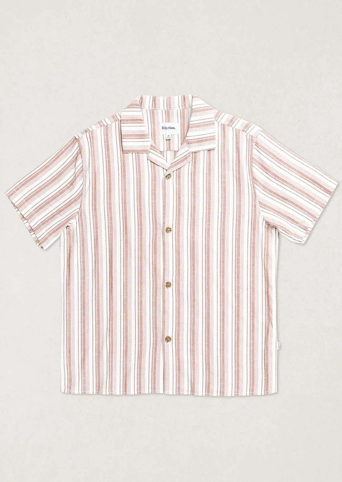 Rhythm Men's Vacation Stripe Button Up Shirt sold by Prfo